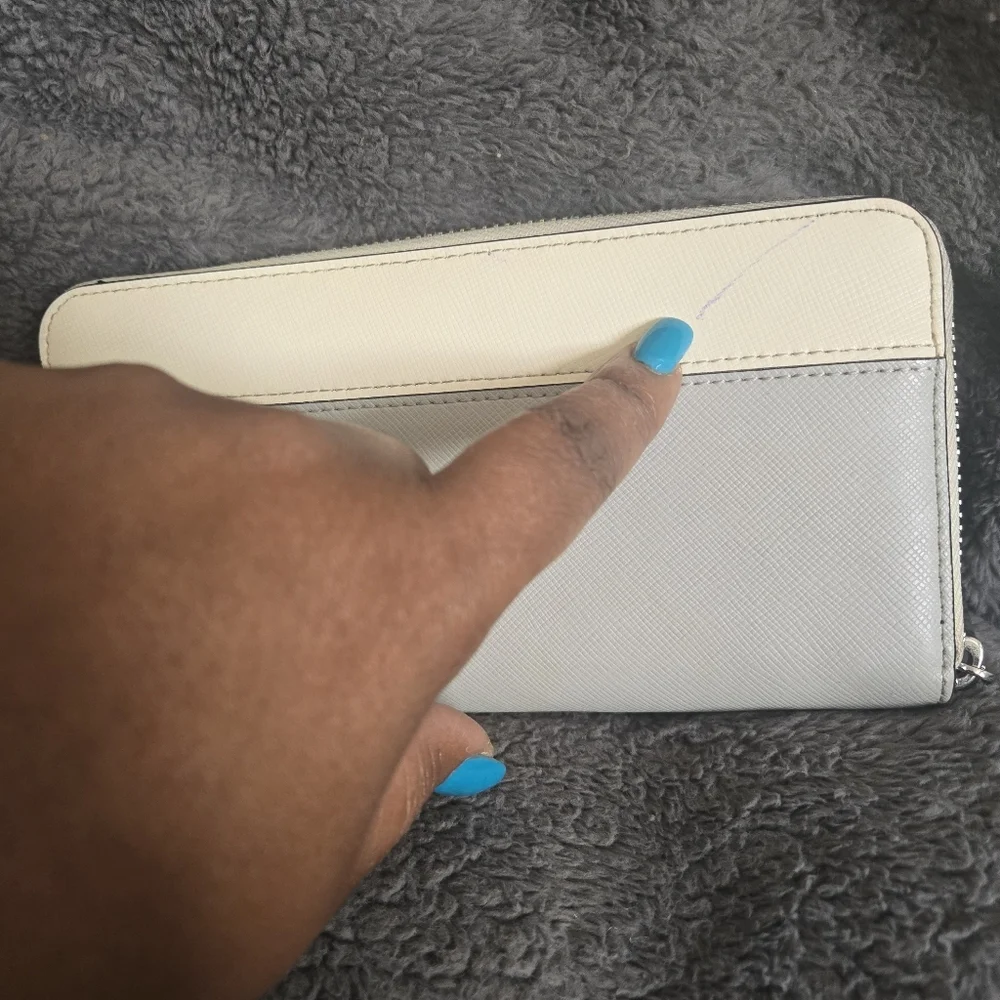 Kate Spade Large Wallet Gray/White